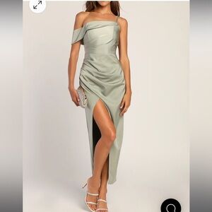 NWT Lulu’s One Shoulder Bridesmaid Dress Size XL Sage Green